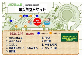 7/19(日)★ホンタマーケット 出店配置図