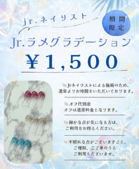 ジュニアネイリスト★ラメグラ1500円★