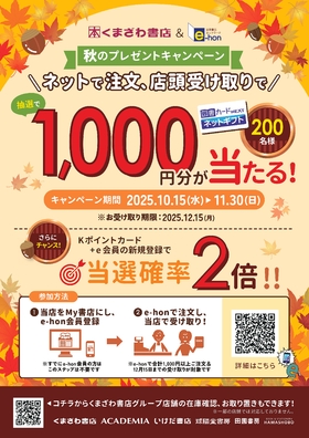 抽選！　図書カード１０００円分当たる！
