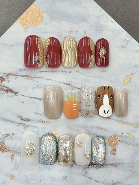 お正月向け★和ネイル★